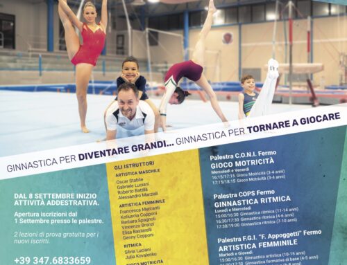 INIZIO ATTIVITA’ ADDESTRATIVA  DI GINNASTICA ARTISTICA MASCHILE- FEMMINILE  -RITMICA E ADULTI